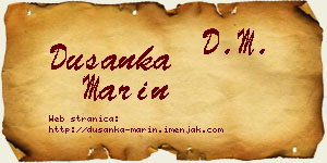 Dušanka Marin vizit kartica